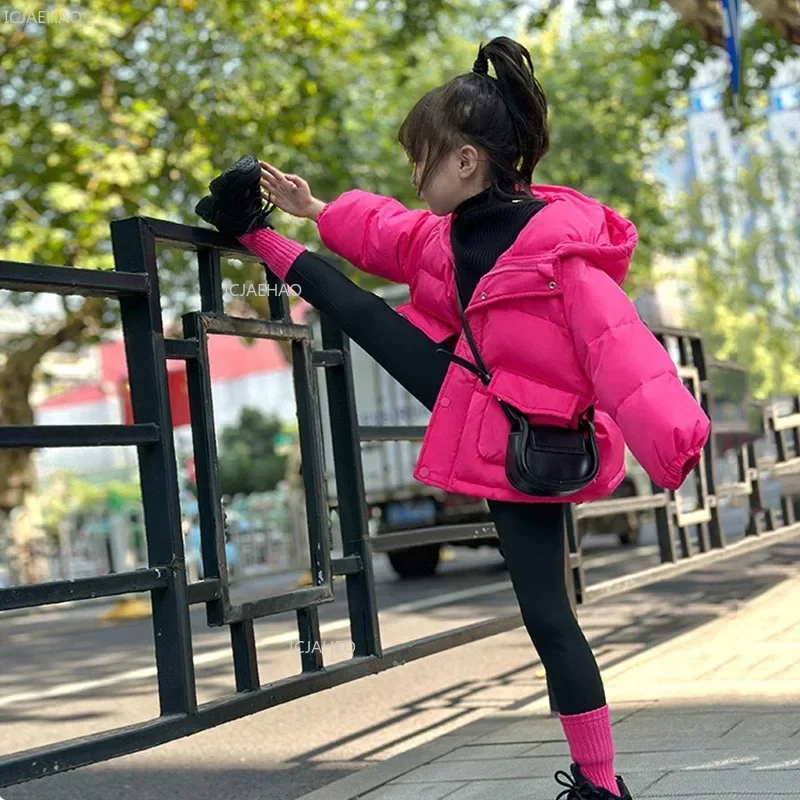 Baby Girls Down Coats Hooded Outerwear Thickened Warm New Infant Lightweight Clothing Children Cotton Jackets Kids Autumn Winter