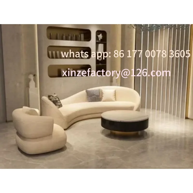 تخصيص صالون تجميل عائلة صغيرة الكشمير صالة الاستقبال أريكة منحنية الشمال النسيج عش الطيور على شكل أريكة بسيطة الحديثة #4