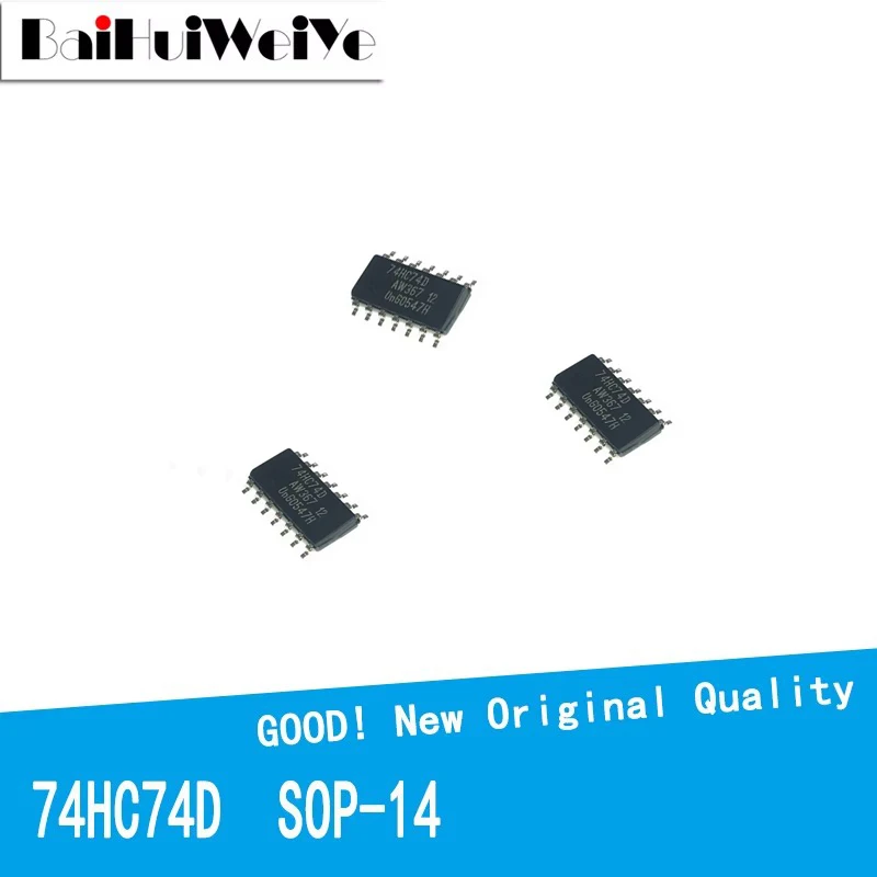 10PCS/LOT 74HC74 74HC74D SN74HC74DR SN74HC74 SOP14 SOP-14 New Amplifier Chip Good Quality Chipset SOIC-14