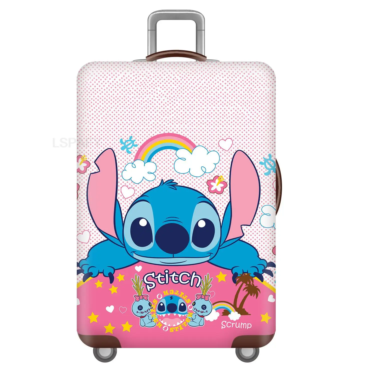 Cute Lilo And Stitch Suitcase Protective Covers Thick Elastic Luggage Cover Protector For 18\