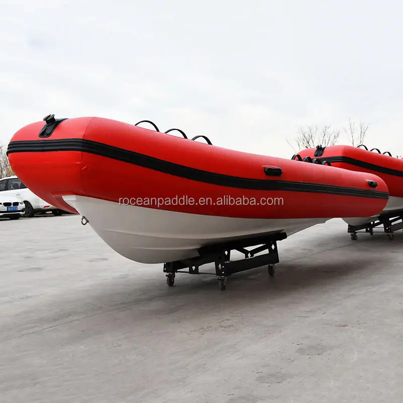 3.9m 4.3m 4.8m Rigid Hull Inflatable Rib Boat 430 Fiberglass PVC Hypalon For Drifting And Fishing