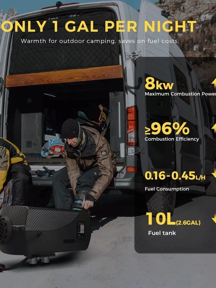 8KW 12V/24V Standheizung SH W8 APP Bluetooth WiFi Fernbedienung Langlebig 5500M Höhe Für LKW Wohnmobil Camper Boot Garage