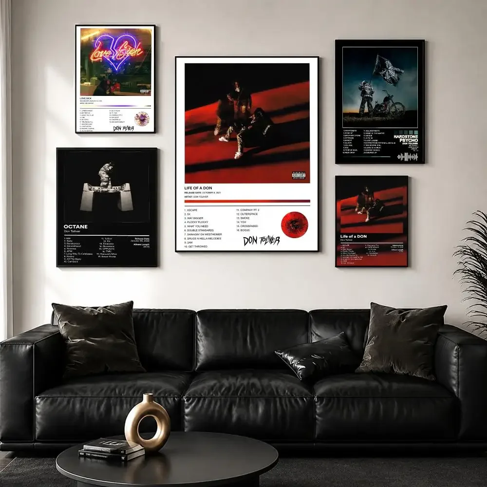 Rapper Music Album Don T-Toliver Poster Decorative Wall Art Sticker Mural Print for Bedroom Living Room Hallway Home Decor Gift