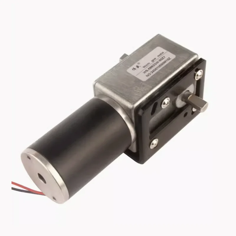 Imagem -06 - Worm Gear Motor com Eixo Duplo Frente e Verso Velocidade Ajustável Alto Torque Motor dc Escovado 588250zy 12v 24v 1.5rpm295rpm