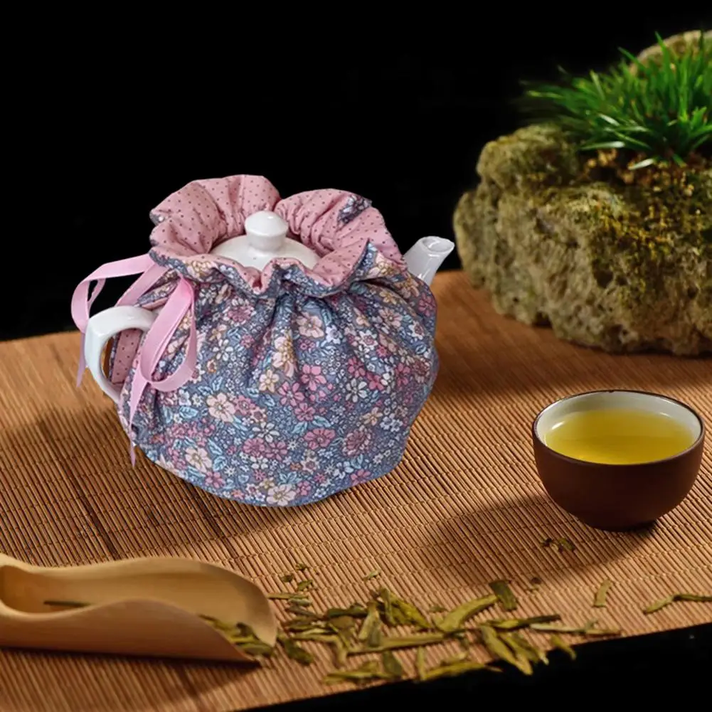 Tea Pot Cover Fabric Dustproof Non-Fading Boho Pattern Multipurpose Reusable Insulated Tea Cozy TeaPots Dust Cover Home Supplies