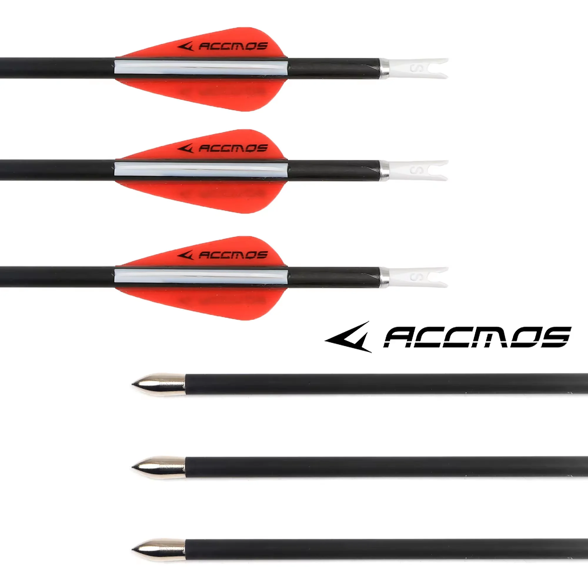 12/24pcs ID 4.2 mm 27-30in Pure Carbon Arrow Spine 250—1800 Complete Arrow for Recurve Bow Archery Hunting Shooting