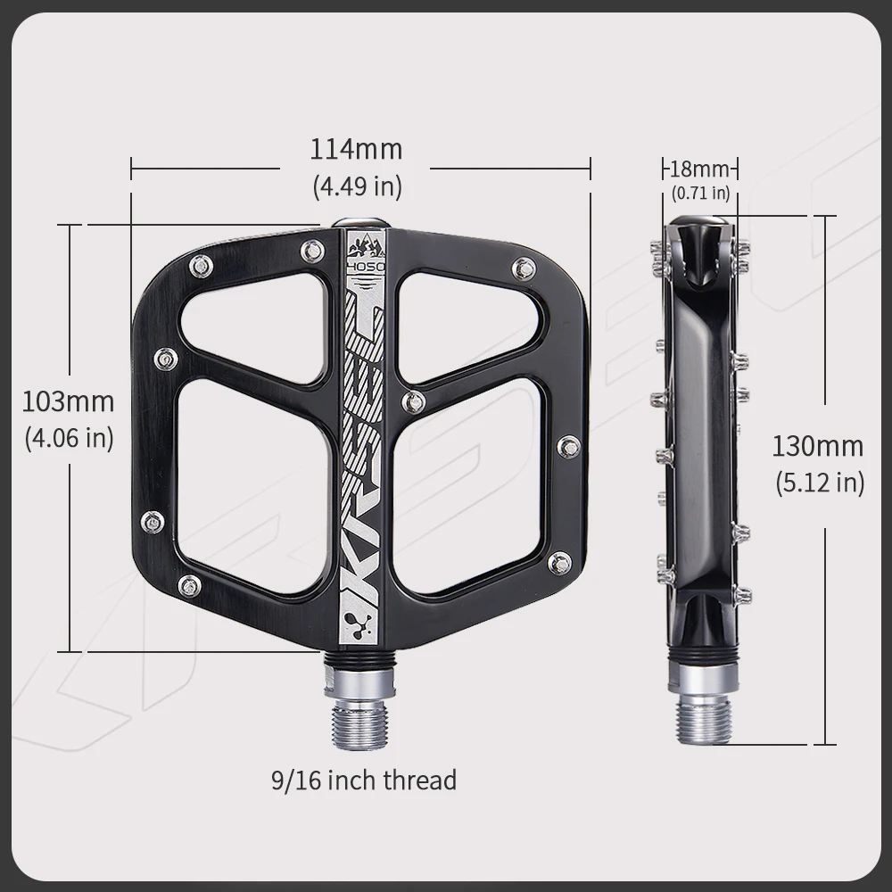 Bike Pedals Mountain Bike Pedal  9/16 inch Lightweight Bicycle Platform Flat Pedal for BMX MTB Adult Road Bi