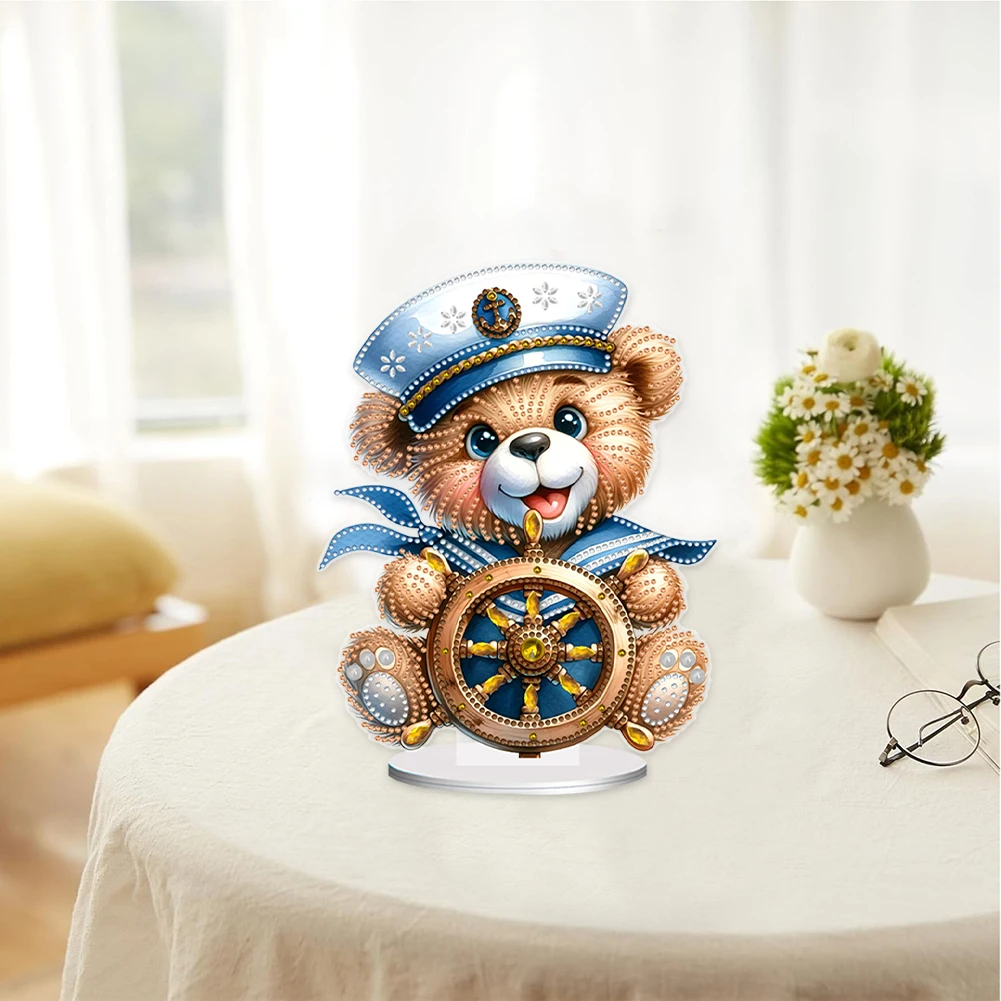 

Acrylic Special Shape Bear Rhinestones Desktop Ornaments 5D DIY Diamond Art Tabletop Decorations Diamond Painting Desktop Decors