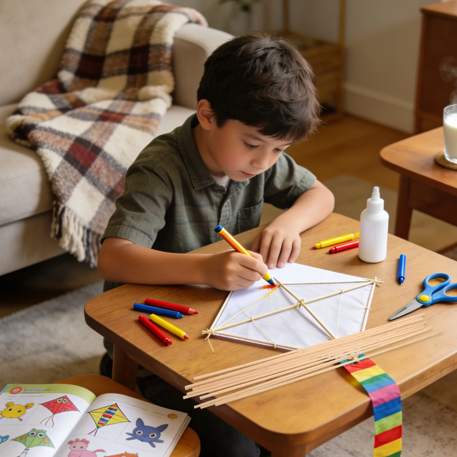 10 Pezzi Materiali per Realizzare Aquiloni, Bastoncini di Bambù 6mmx60cmx2mm, Bastoncini Creativi per Assemblaggio Fai-da-Te per Attività all'Aperto in Parco e Spiaggia