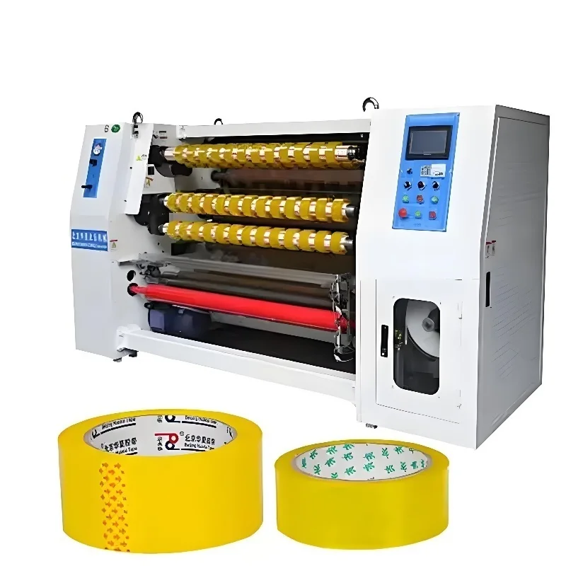 High Output And Good Price Bopp Adhesive Jumbo Roll Packaging Tape Slitting Rewinding Opp Slitter Rewinder Hine