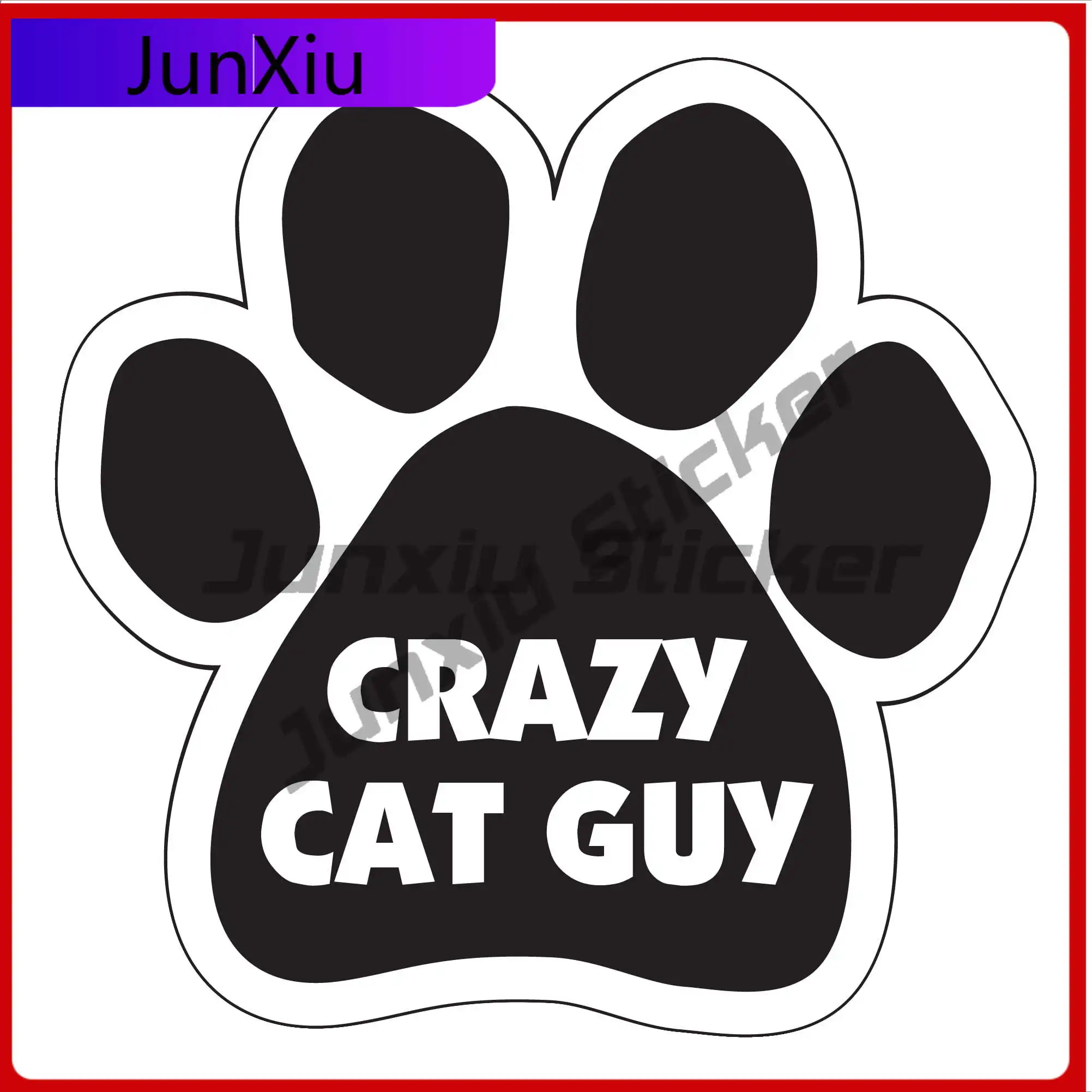 

Crazy Cat Guy Paw Aesthetic Car Laptop Camper Van Bumper Boat Vinyl Decal Sticker Unique Retro Cute Aesthetic Trendy Unique