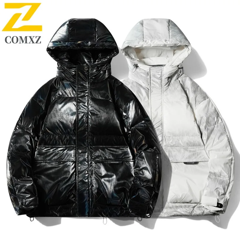 

COMXZ Men Bread Jacket Comfortable Fashion Trendy Lightweight Warm Snowy Padded Jacket Travel Minimalist Branded Puffer Jacket