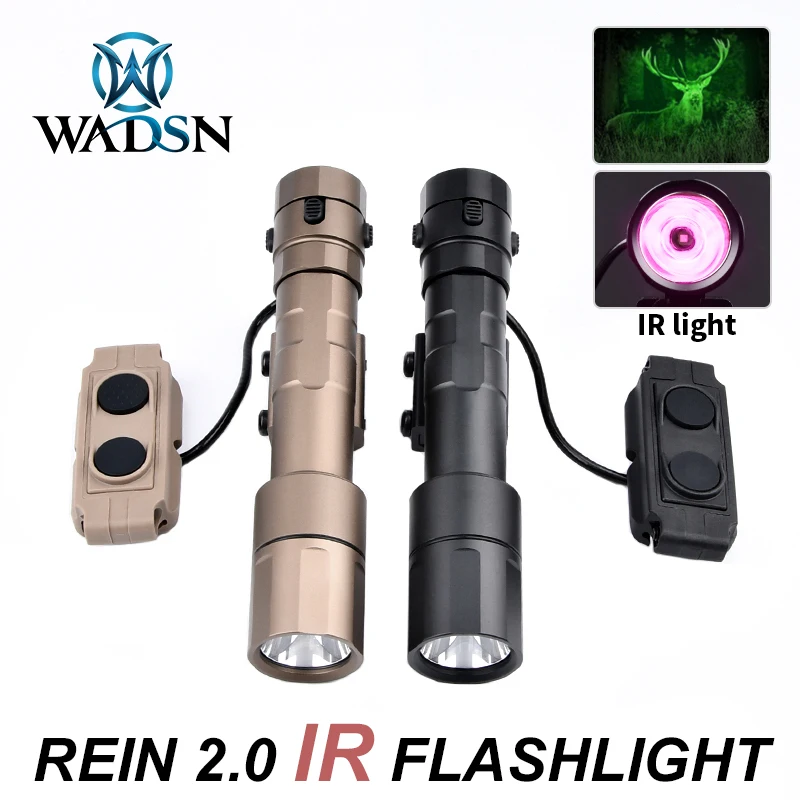 WADSN REIN2.0 Weapon IR Light LED Whitelight 1300lm Airsoft Rifle Flashlight Scout Light M300 M600 night vision Hunting Lighting