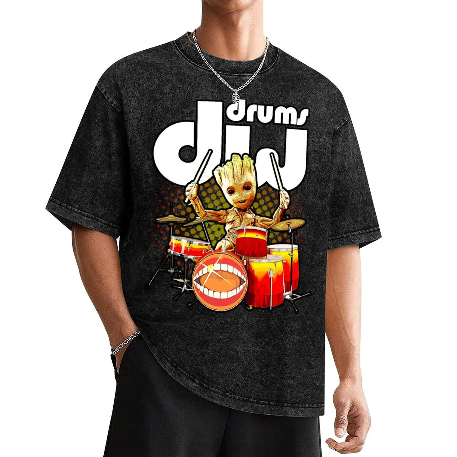 BABY G DRUMMER DW DRUMS T-Shirt oversized graphic tee tees graphics new edition black t shirts for men