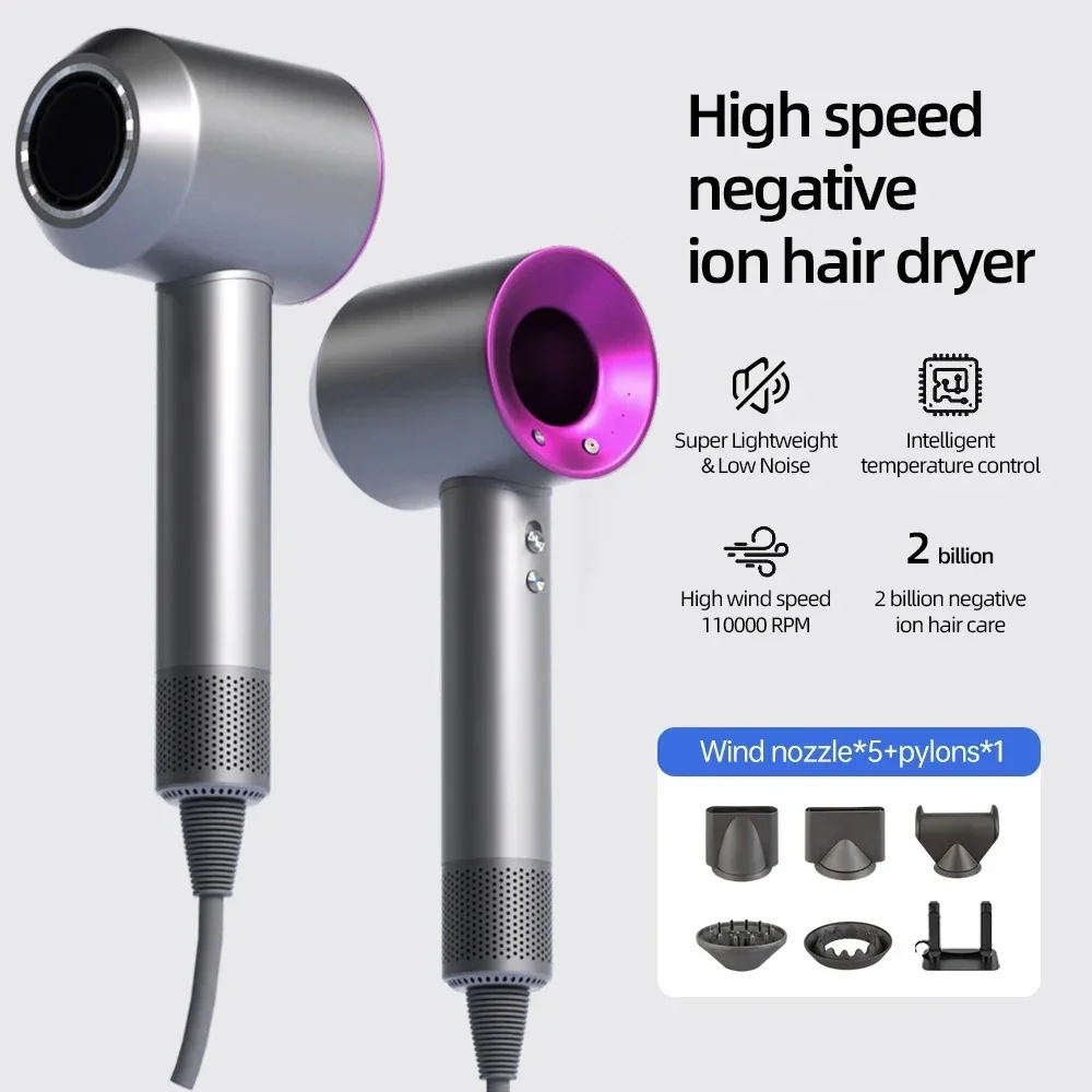2026 Professional Hair Dryer Fast Dry Ionic Hair Dryer No Hair Flick 1600W High-Speed Blow Dryer for Salon Home Use