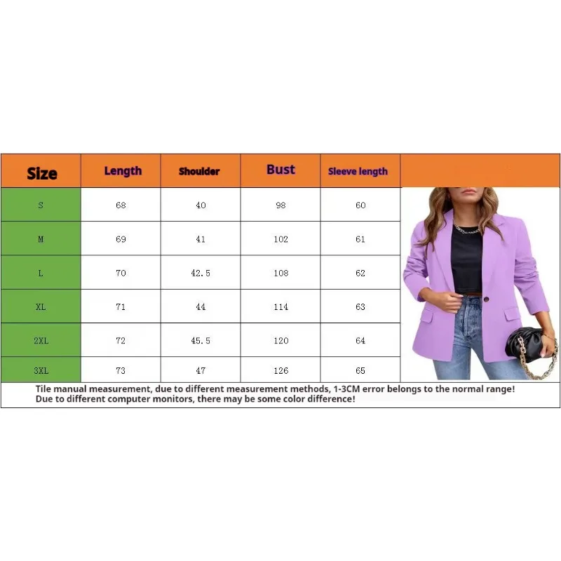 Jacket Temperament Women Slim Coats Commuting Suit Solid Color Outwear Autumn Winter Fashion Blazer Plus Size Pocket Topcoats