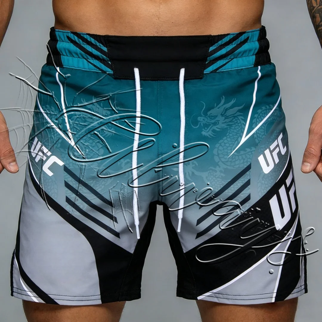 

Новые летние шорты для бокса UFC MMA, специальная серия, модный дизайн, мужские шорты для боя, фитнеса и тренировок, быстросохнущие, дышащие