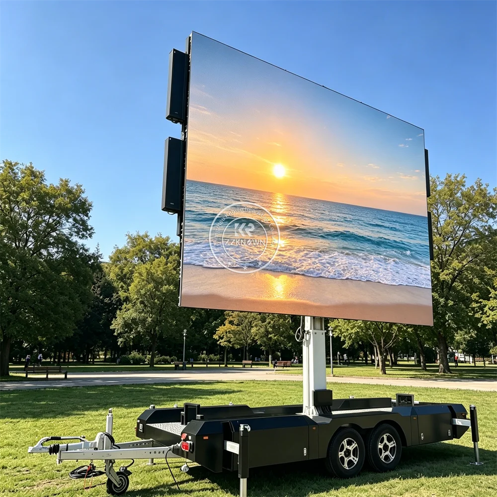 Mobile LED Video Wall Trailer Full Color Digital Billboard Screen Trailer For Concert Festival And Stage Event Use