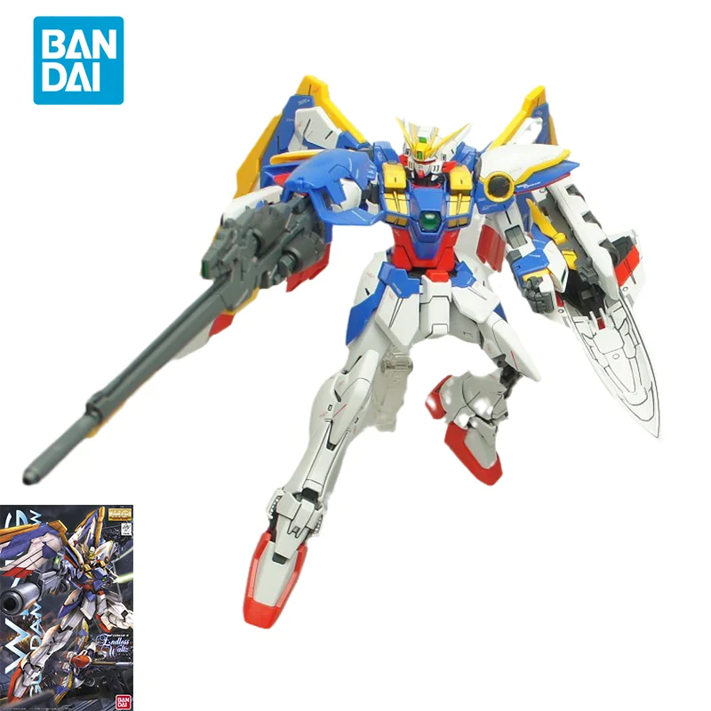 

Bandai Original GUNDAM Anime Model MG 1/100 WING GUNDAM Endless Waltz Action Figure Assembly Model Toys Gifts for Children