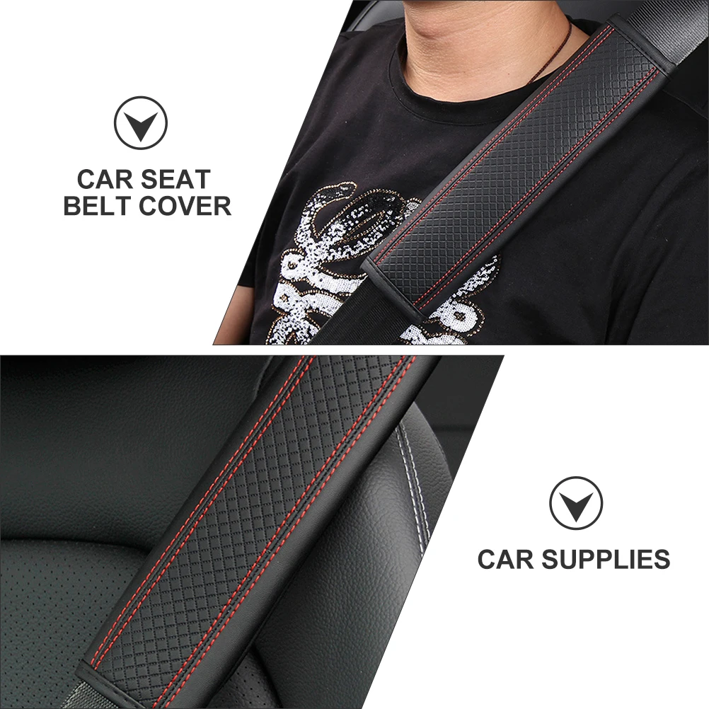 

Pu Car Cover Shoulder Protector Comfortable Safety Strap Cushion For Suv Trucks Vehicle Car Supplies