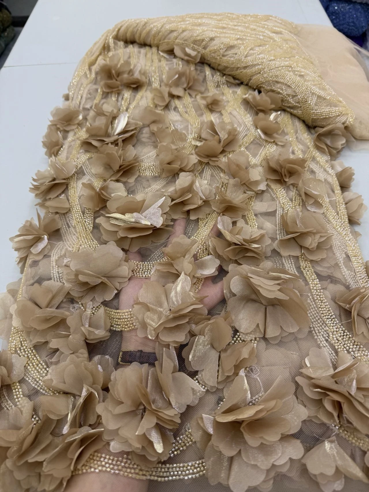 

2025 нигерийский африканский французский гипюр, тюль, кружевная ткань, блестки, вышивка бисером для роскошных свадебных вечерних платьев, 5 ярдов