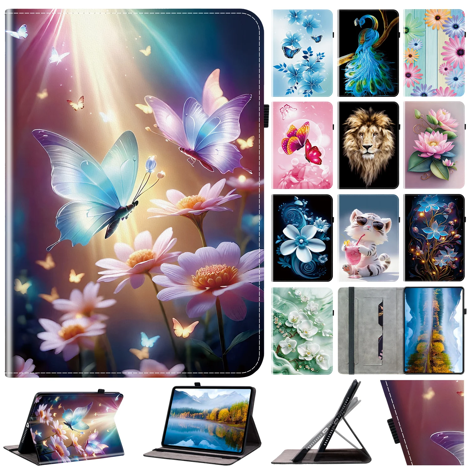 Leather Case For Nokia T21 10.4inch 2022 T20 10.4 2021 Stand Cover Nokia T10 8.0 2022 PU Leather Tablet Cover