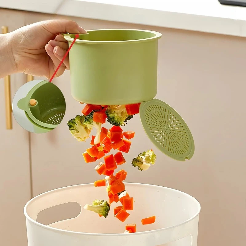 Creative Kitchen Sink Hanging Strainer Basket Detachable Openable Bottom Cover Kitchen Garbage Filter Quickly Drain Clean Rack