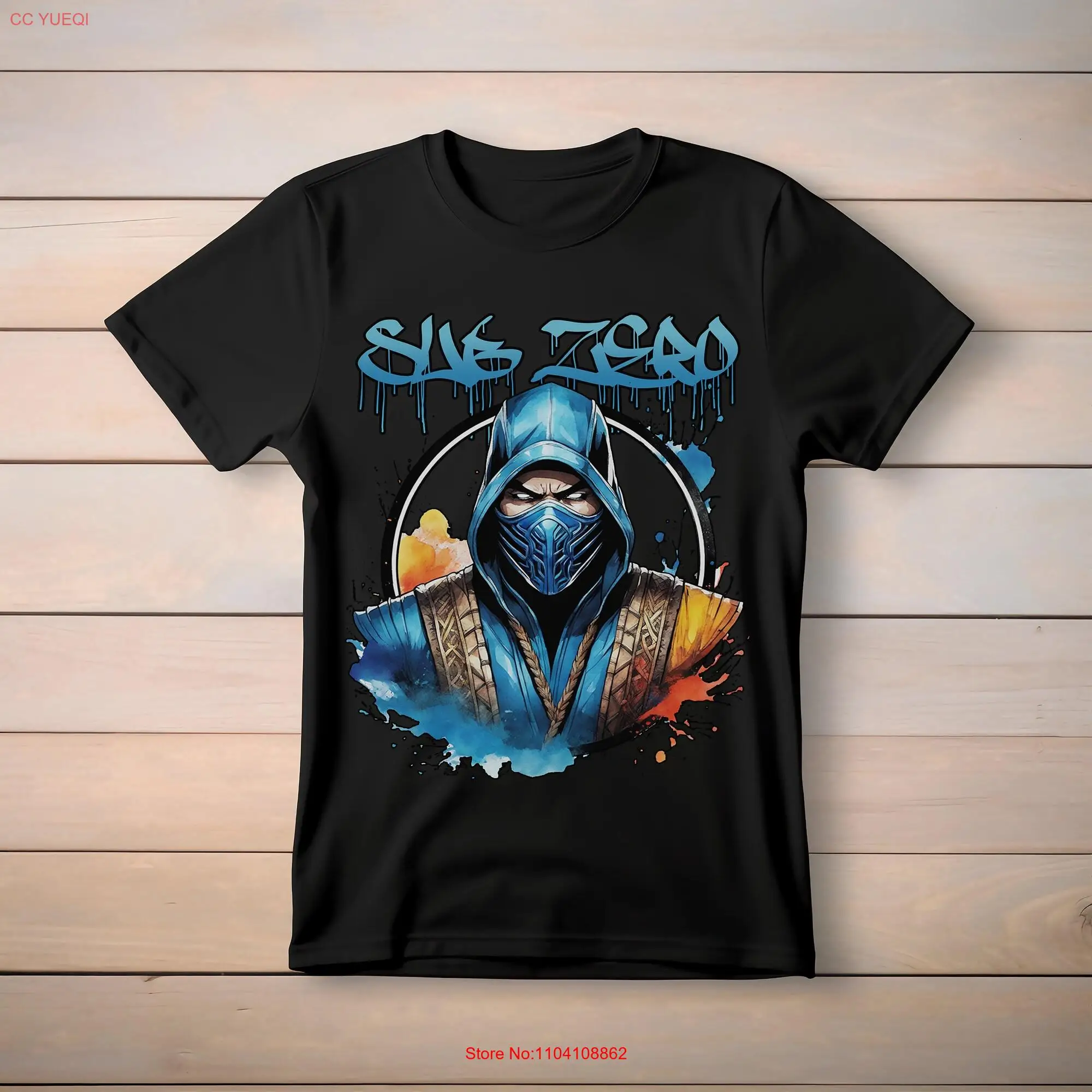 Ice Cold Time T Shirt For Men and Women Gamer Video game Music Retro Sub Zero Mortal Kombat long or short sleeves