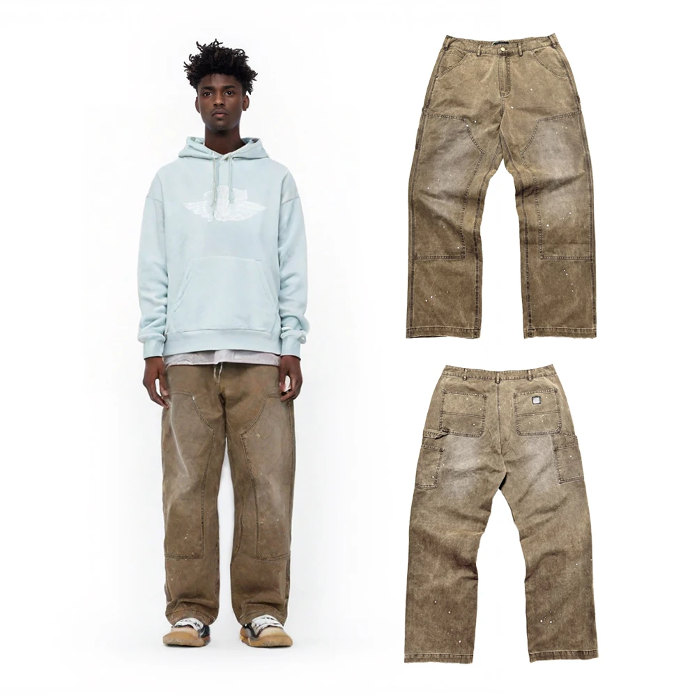 

Harajuku Y2k уличная мужская одежда уличный стиль потертые брюки-карго хлопковые повседневные повседневные брюки в японском стиле ретро для мужчин