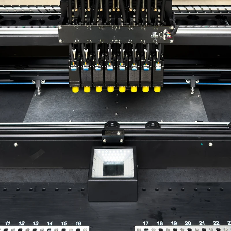 المخزون في UAS عالية السرعة رقاقة جبل SMT880-F بشكل منفصل محرك المباشر يطير النار الأرض الكرة المسمار 8 رؤساء آلة تجميع Pcb