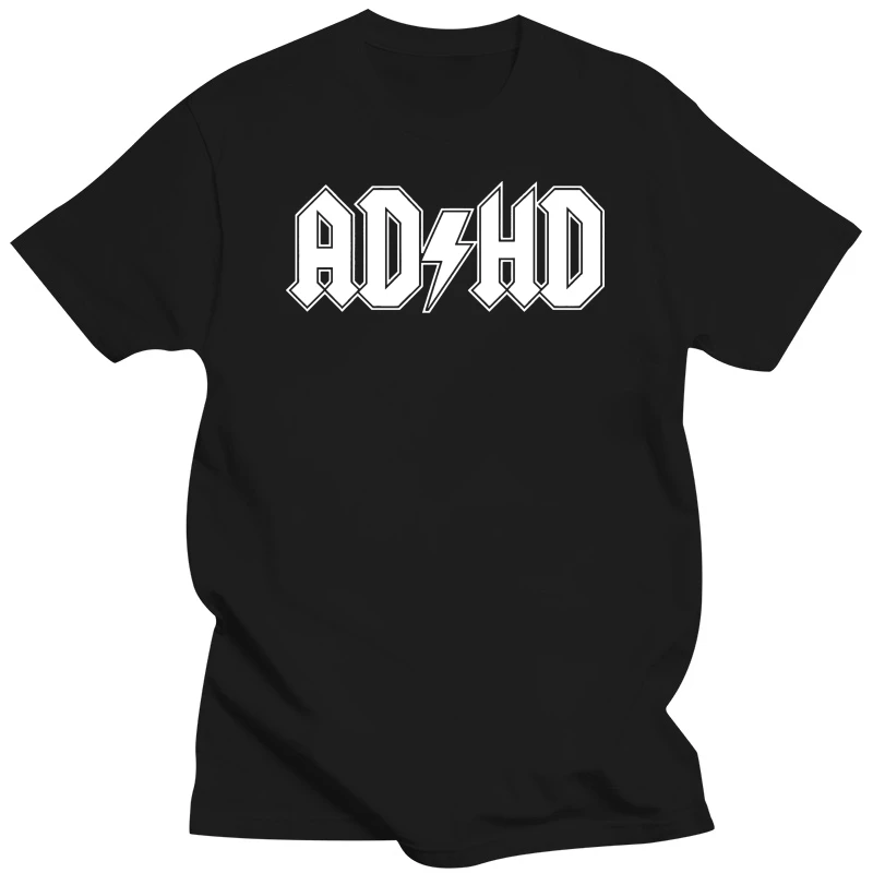 Men T shirt ADHD T Shirt Funny Hard Rock Parody Logo Music Tee funny t-shirt novelty tshirt women