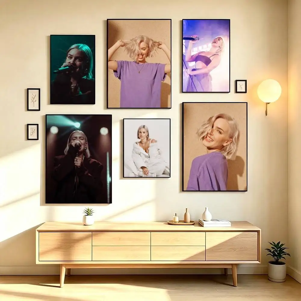 A-Anne Marie Singer Poster High Quality Dorm Living Room Aesthetic Wall Decoration Painting Stickers Gift