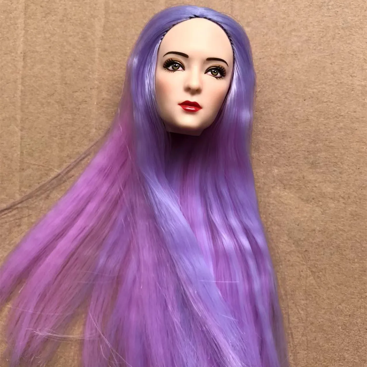 Original Rare Face Princess Doll Head Long Colorful Hair Doll Heads Collection DIY Figures Quality Doll Accessories Girl Toys