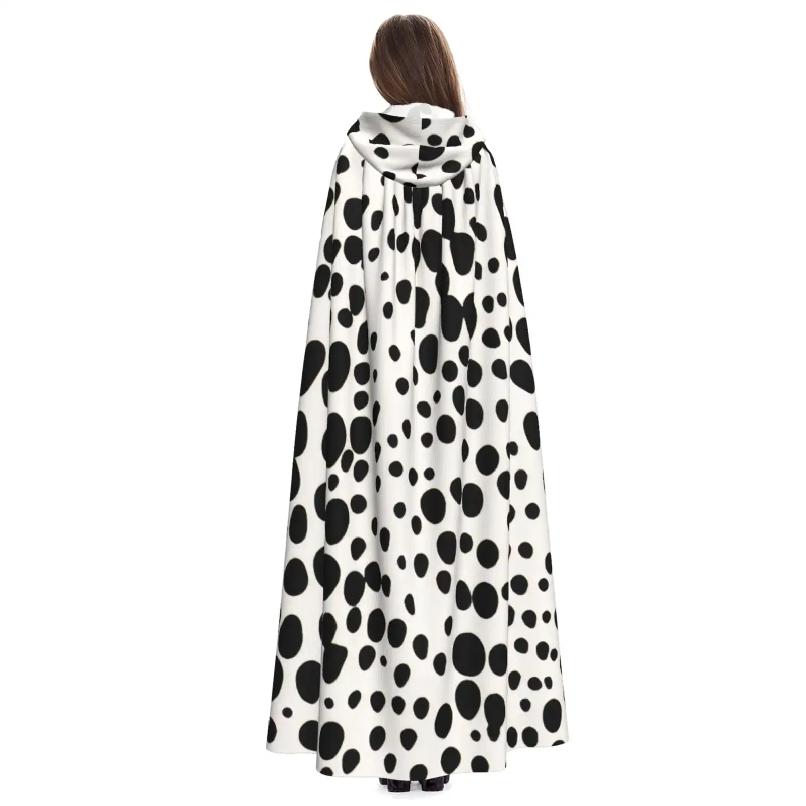 Cape à capuche unisexe pour adultes, pardessus léger, Texture chien dalmatien, pour Costumes de Cosplay d'halloween