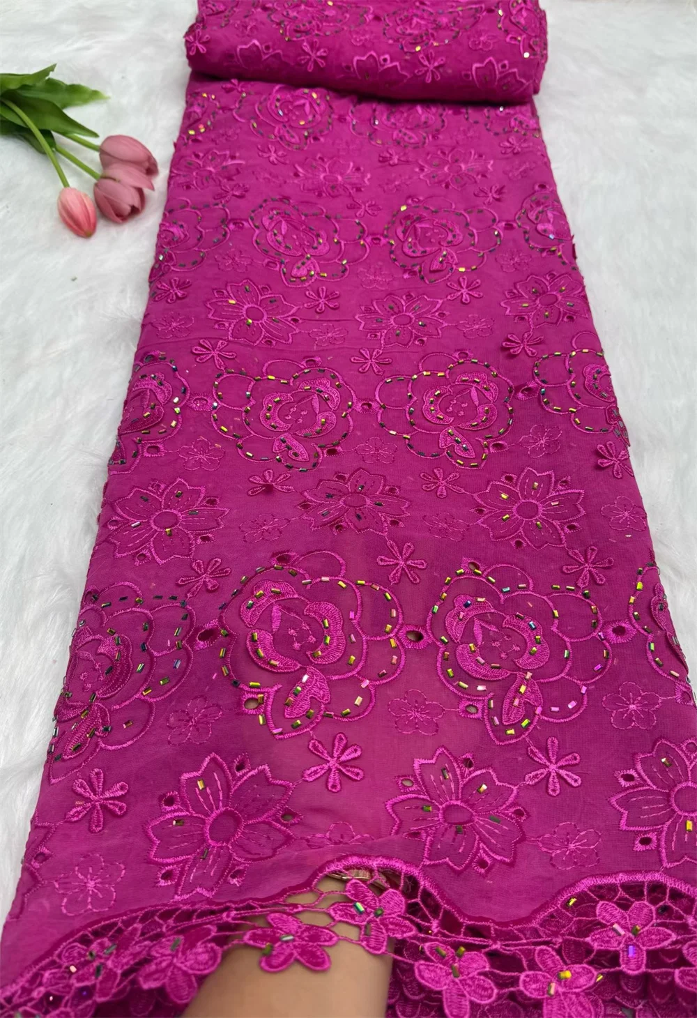 

Новая африканская кружевная ткань 5 ard, высокое качество, 2021, нигерийская шифоновая ткань с камнем, белая вышивка, кружевные свадебные платья H8-1