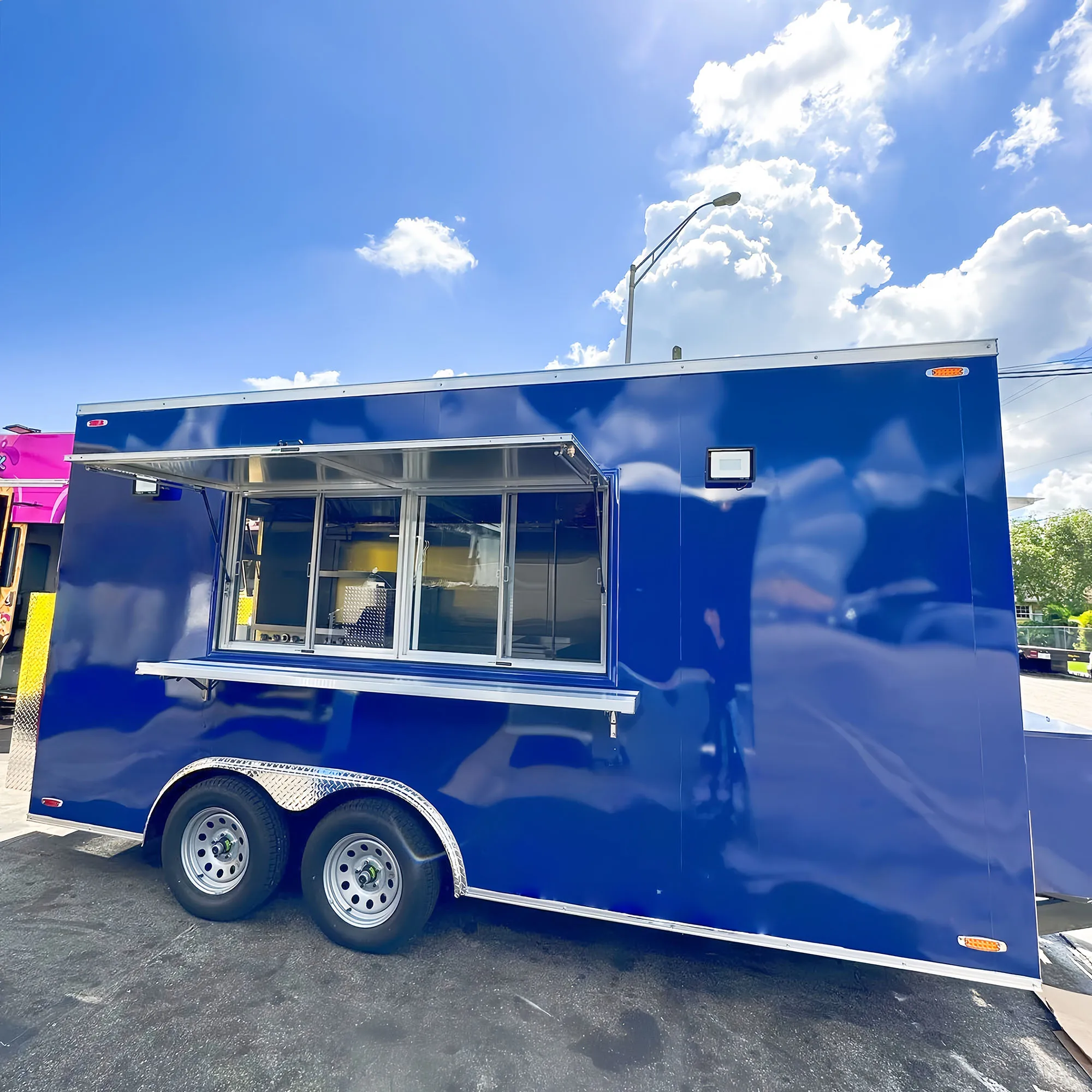 

Fast Food Kiosk Ice Cream Hot Dog Cart Stand Mini Portable Snacks Shop Mobile Food Truck for Sale