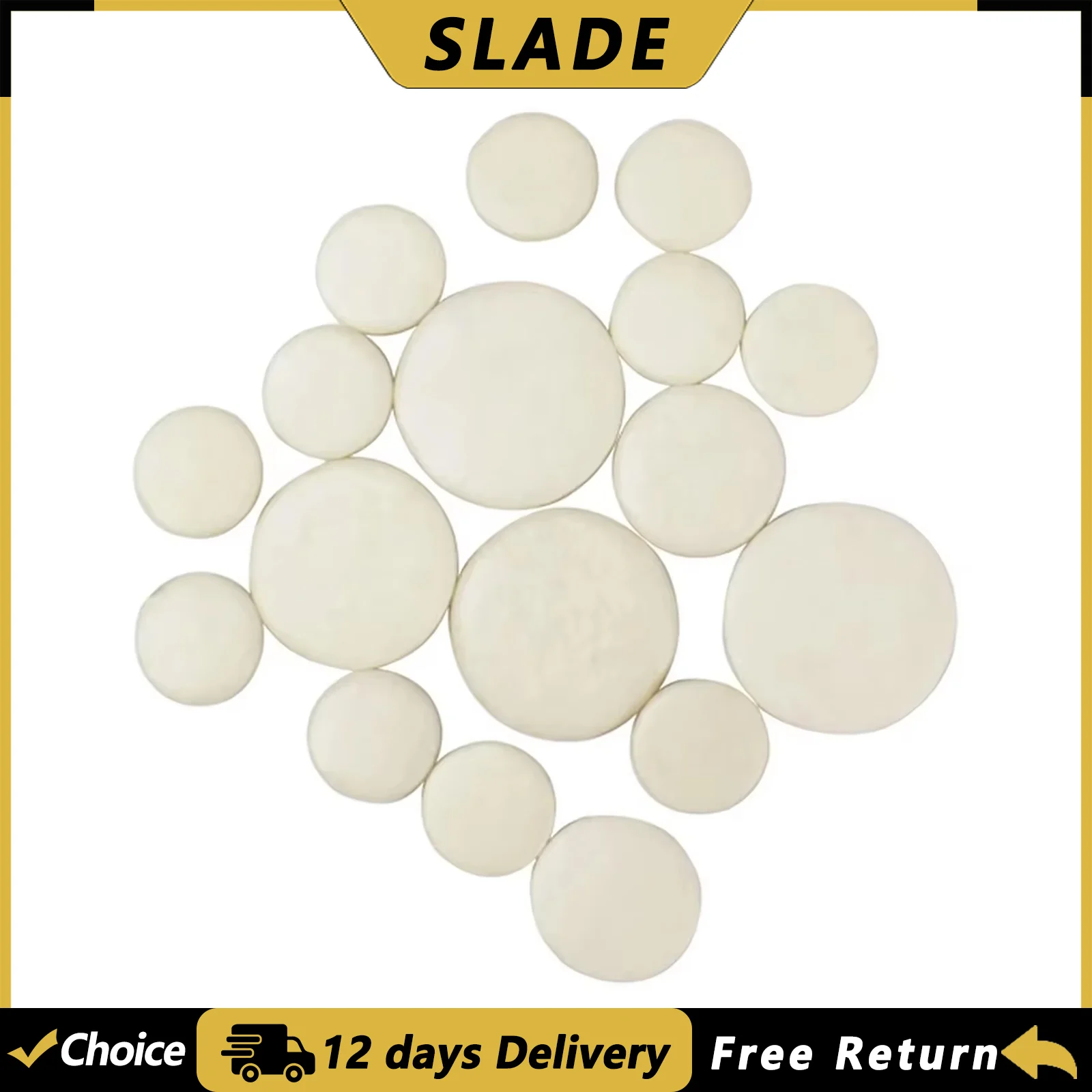 SLADE 17Pcs/Set Clarinet Key Pads Cushion Durable Leather Pad Clarinet Replacement Button Pad Woodwind Instrument Accessories