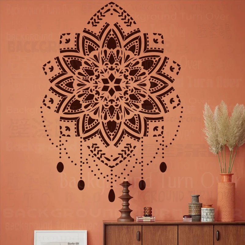 56cm - 113cm Stencil Wall For Plaster Painting Template Furniture Makers To Paint Decors Decorative Drawing Decor Mandala S319