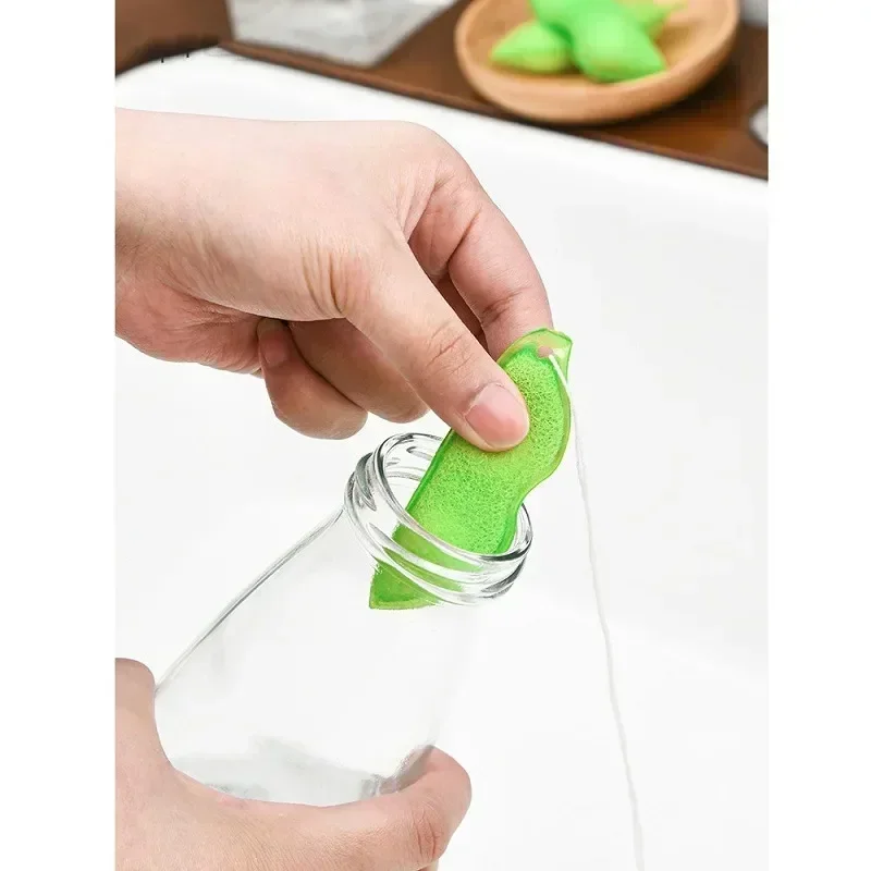 Pea Cleaning Sponge Kitchen Cup Cleaning Brush Coffee Tea Wine Drink Glass Bottle Cleaner Brush Cup Scrubber Cleaning Gadgets