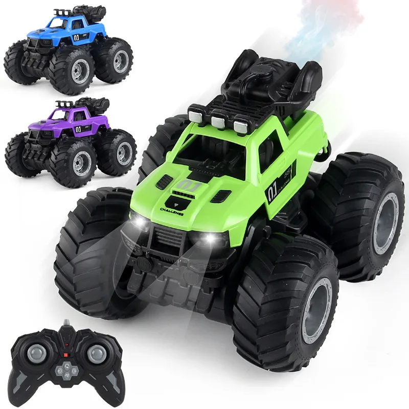 2.4g Spray Wireless Remote Control Off-road Vehicle Model Driving Upright 360° Rotate Light Stunt Car Children Electric Toys Car