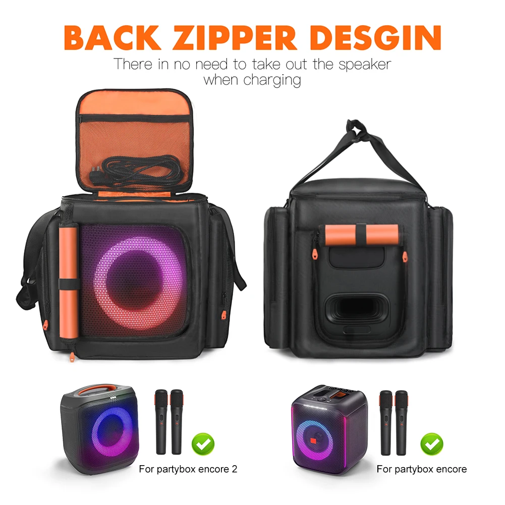 

Чехол для портативной колонки JBL Partybox Encore Essential 2 с карманом для микрофона, двусторонняя сумка для хранения колонки Encore Essential