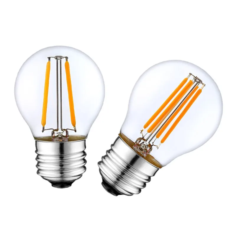 E14 Filament LED Light Bulb 2W 4W 6W Incandescent Bayonet Lamp G45 2700K Warm White Replacement 40W Rustic Clear Energy Class