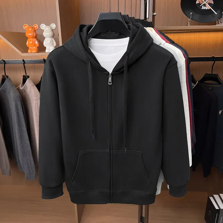 Herren-Kapuzenjacke mit Reißverschluss – Premium-Baumwollmischung, Weich & Langlebig, Unisex Übergrößen-Hoodie für Outdoor und Wandern – Detail 39