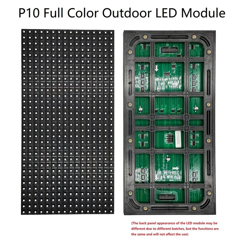 2Pcs P10 Full Color Outdoor LED Module HUB75 SMD3535 32x16 Pixels LED Display Panel 320x160mm 1/4S Driver-DT30