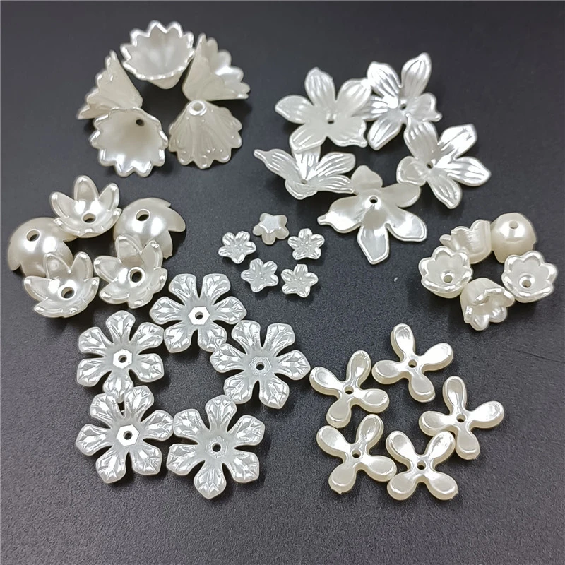 1 Bag Multiple Options ABS Imitation Pearls Butterfly Flower Loose Beads Jewelry Making DIY For Pendant Necklace Bracelet