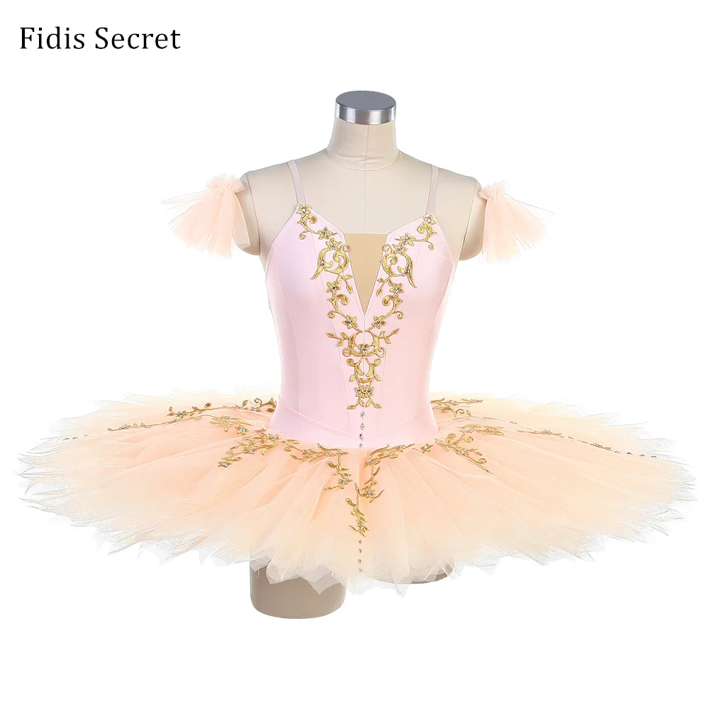 Women Pale Pink Classical Platter Ballet Tutu Costumes,Girls Ballerina Sleeping Beauty Dance Performance/Competition Stage Wear