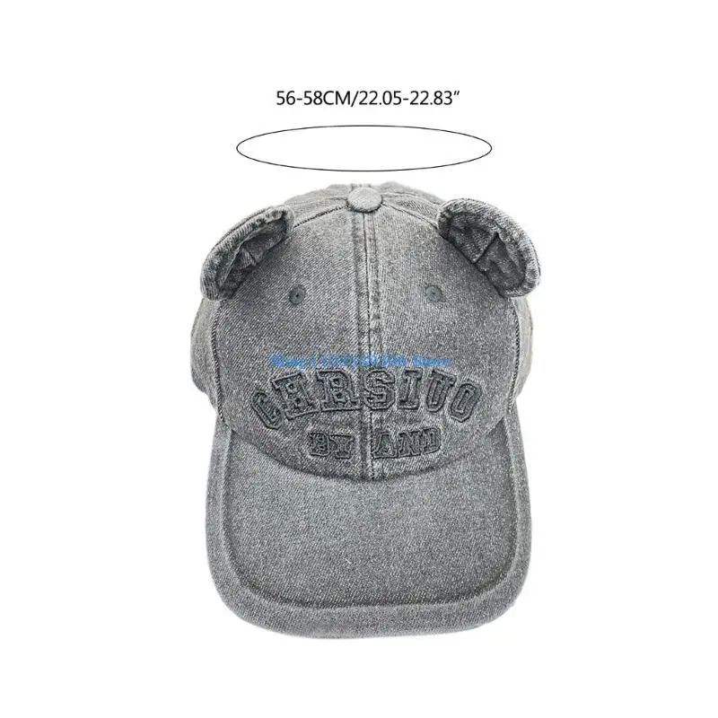 400A Anti UV เบสบอลหมวก หมีหูตกแต่งเบสบอลหมวกสำหรับเดินทางผู้ใหญ่กลางแจ้งปรับ Visor ขี่จักรยานเดินป่าหมวก