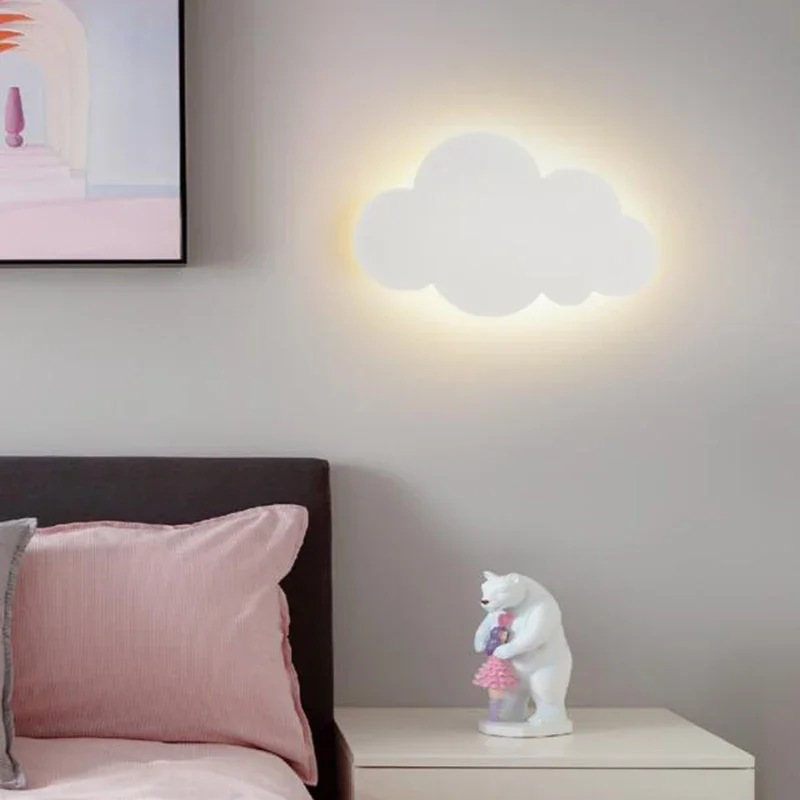 

Living Room Sconce Wall Lamp Kid's Bedroom Bedside Decorative Clound Wall Light Aisle Hallway Corridor Indoor Decor Lighting