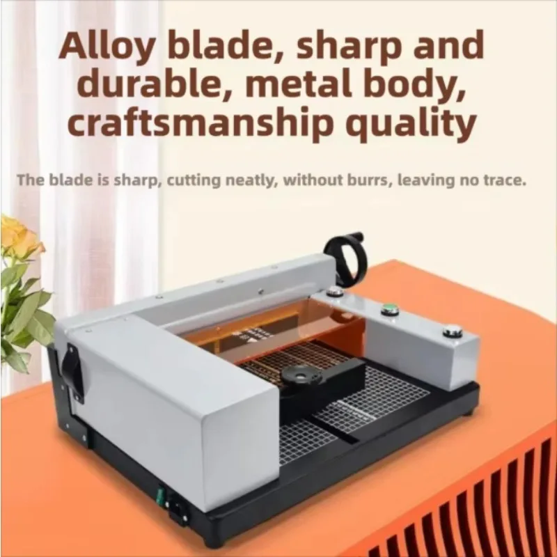 G400 Electric Paper Cutter Heavy Duty Guillotine for A4 Book Photo Card Sticker Scoring Thick Paper Cutting Machine
