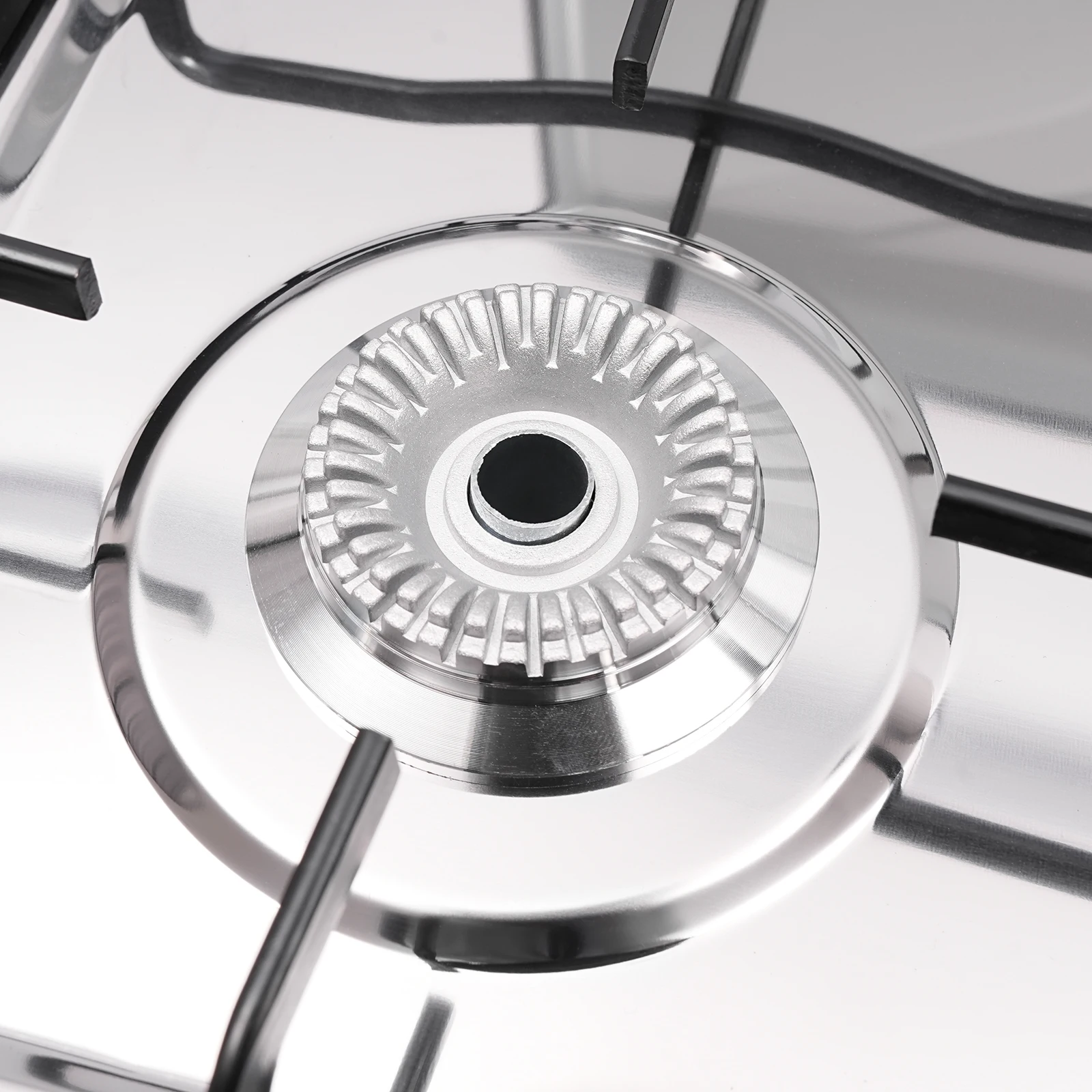 5 Burner Gas Stove - 2.5KW Each, NG/LPG Compatible, with Anti-Slip Feet Manual Ignition, for Camping, Kitchen & Outdoor Cooking